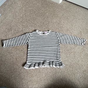 Zara long sleeve peplum sweater size 18-24 months